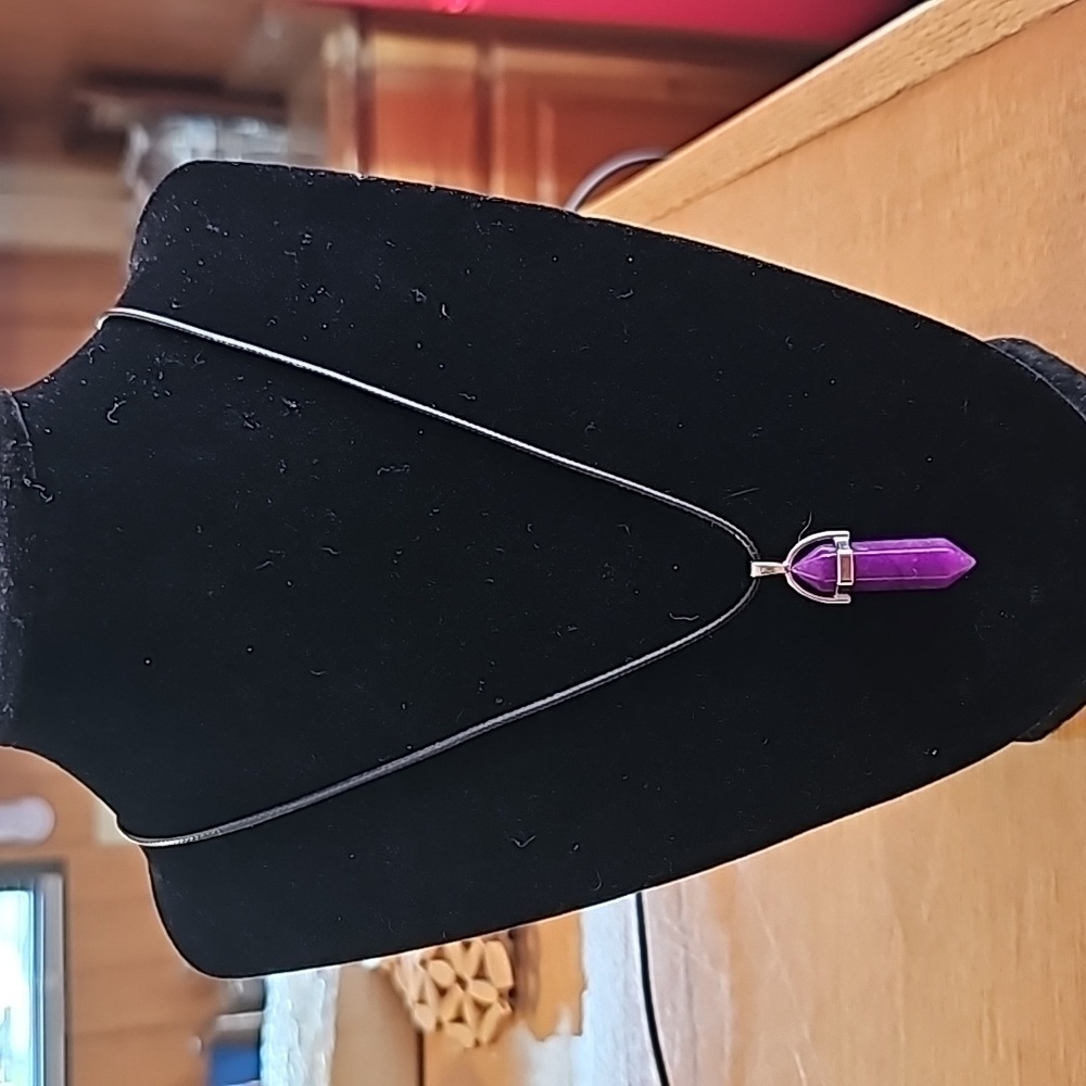 Purple - Bullet Gemstone Necklace